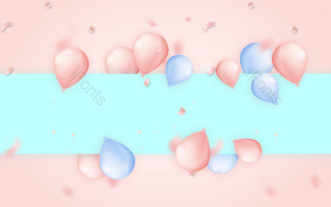 粉色 蓝色 球球 碎片 漂浮 展示背景 梦幻 可爱